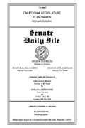 Image of the Senate Daily File